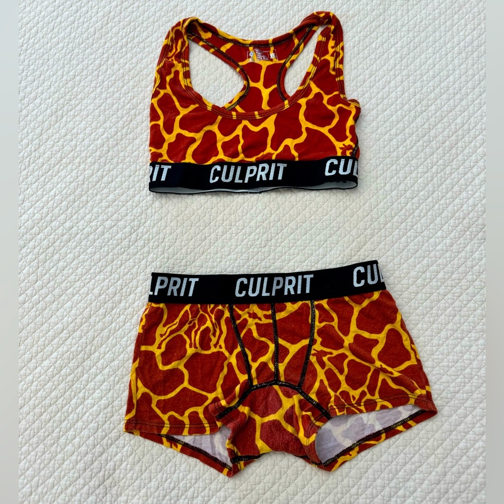 Culprit Underwear- Bra and Boxer-style Booty Short Set
